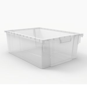 Stackable Storage Bins (4 Large, Clear)