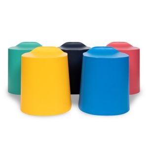 TailFin Plastic Stackable Stools – 5-Pack  