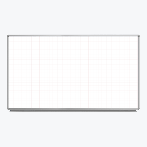 72” x 40” WALL-MOUNTED MAGNETIC GHOST GRID WHITEBOARD